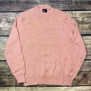 VTG Robert Bruce Sweater Womens Large Wool Crew Neck Pullover Pink